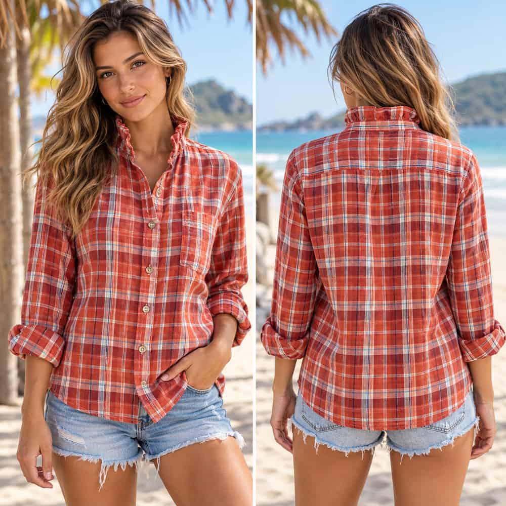 Fall Ruffle Men's L/S Shirt Large